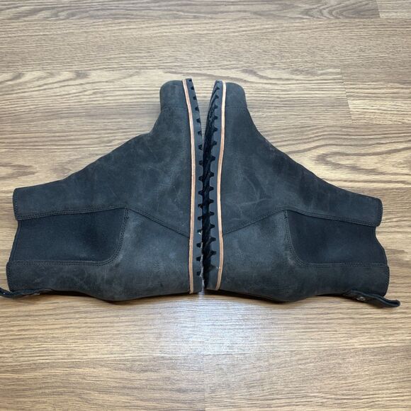 UGG Australia 1095136 Pax Chelsea Wedge Boots Black Leather Waterproof Women 11